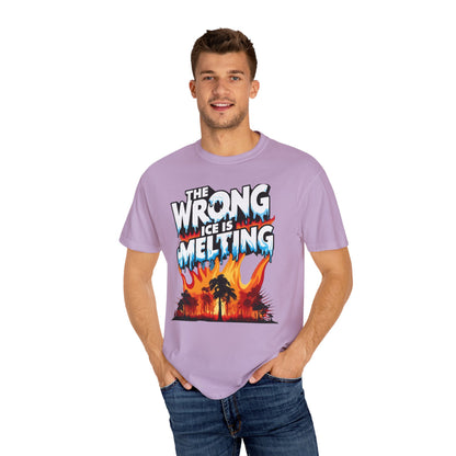 The Wrong Ice Is Melting Eco-Conscious Unisex T-Shirt - Climate Change Awareness Tee, Sustainable Fashion, Environmentalist Gift, Earth Day Apparel, Activism Top