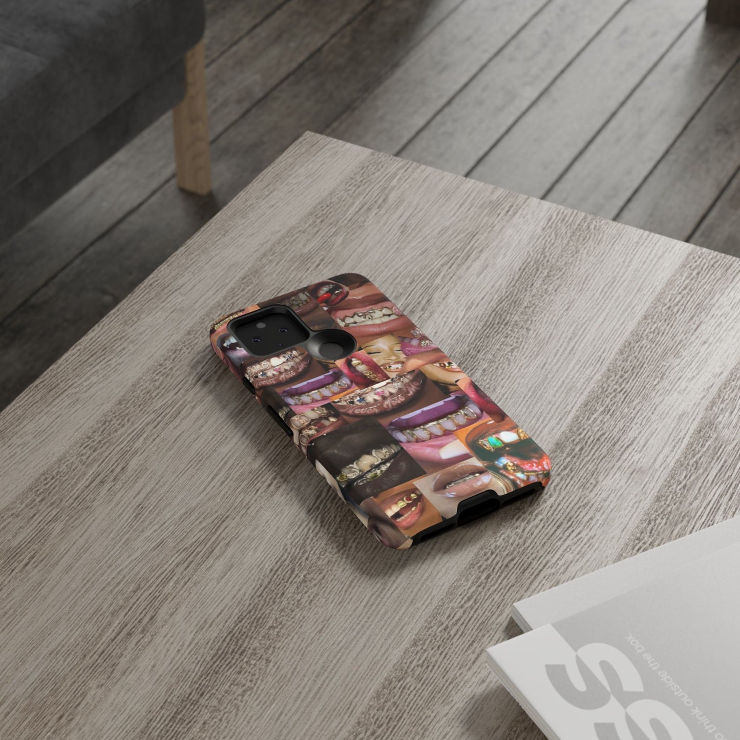 Gold Grillz Bold Phone Case, For The Culture Tough Phone Cover, Statement Accessory, Unique Tech Gift