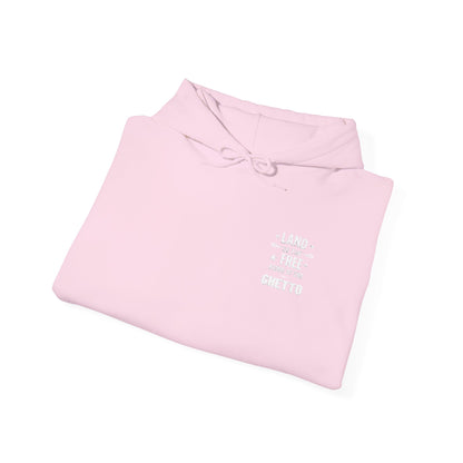 Land of The Free Home of The Ghetto Hoodie, Embroidered Design,  Protest streetwear