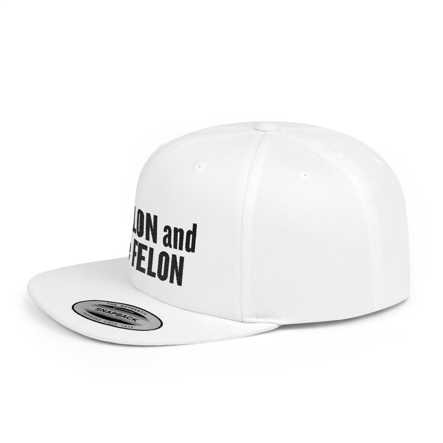 F ELON and the FELON Flat Bill Snapback Hat - Stylish, Playful Cap for Trendsetters