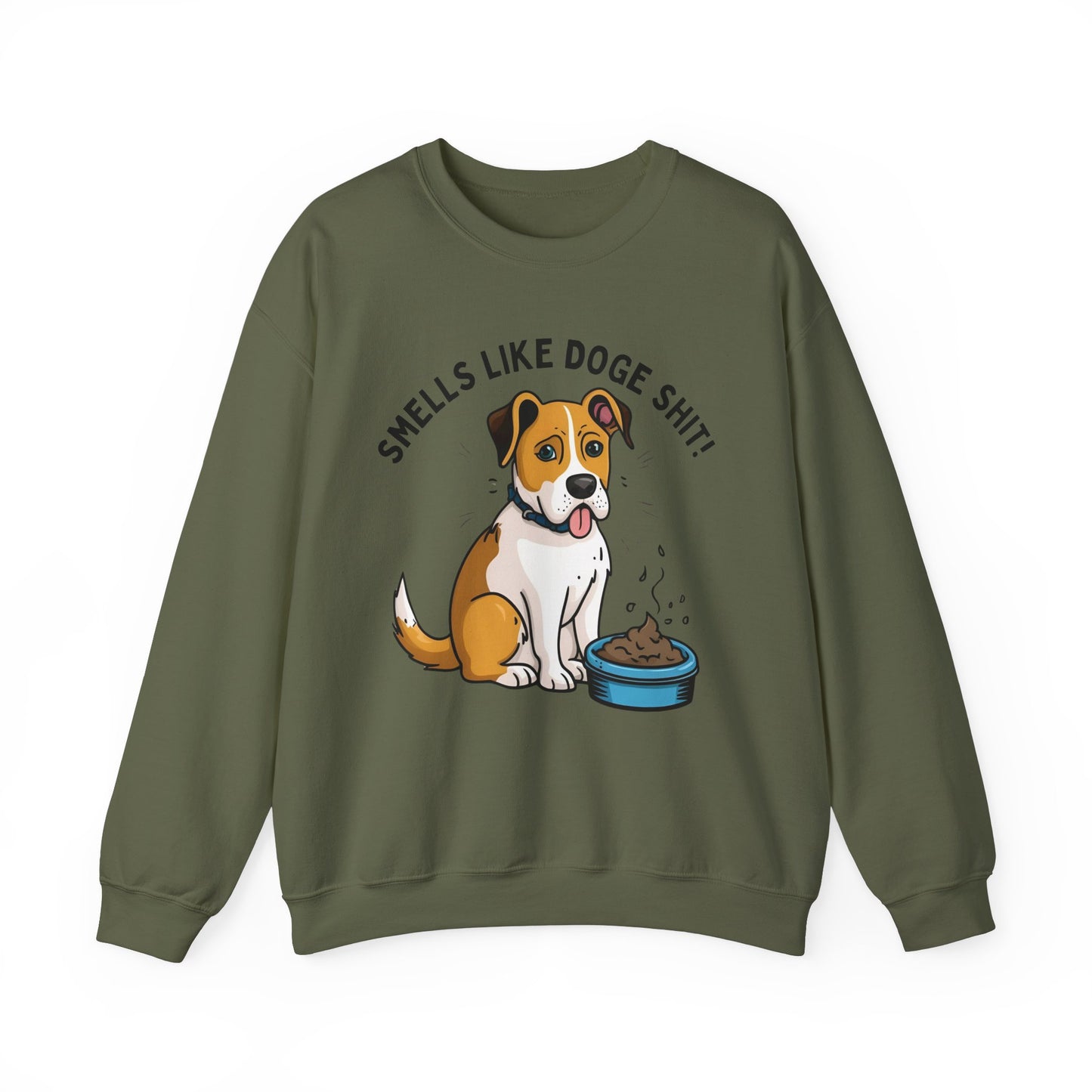 Funny Dog Lover Sweatshirt - 'Smells Like Doge Sh*t!' Crewneck