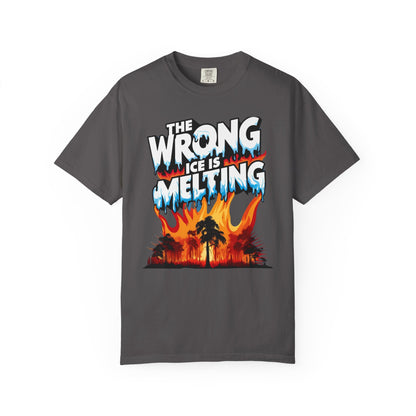 The Wrong Ice Is Melting Eco-Conscious Unisex T-Shirt - Climate Change Awareness Tee, Sustainable Fashion, Environmentalist Gift, Earth Day Apparel, Activism Top