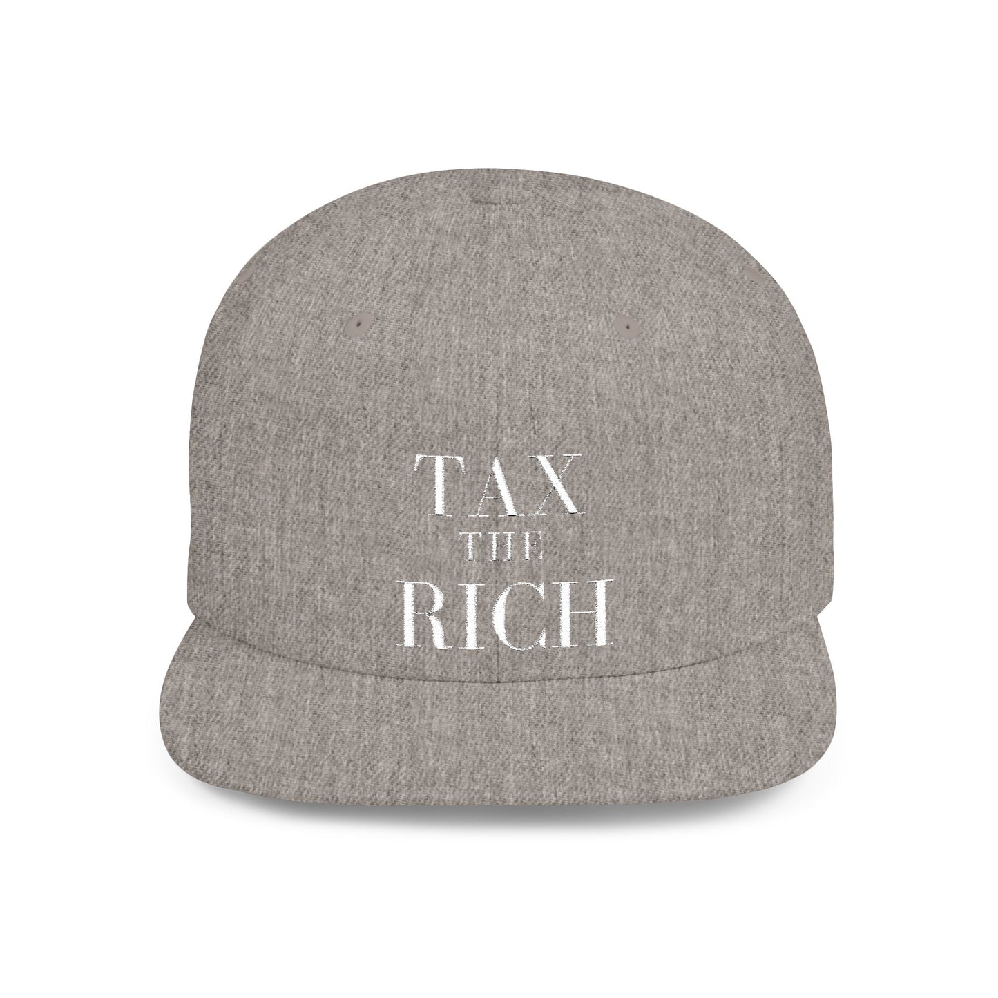 Tax The Rich Embroidered Snapback Cap