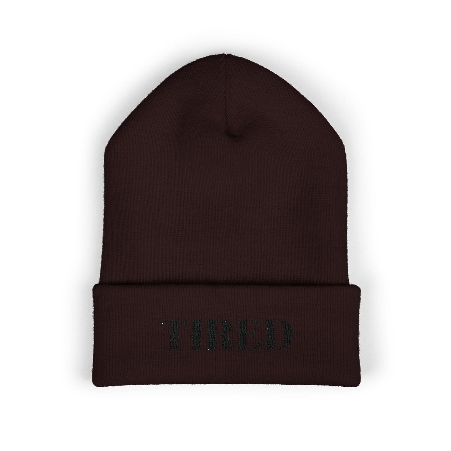 Tired Cuffed Beanie, Embroidered Beanie Hat, Eco-Friendly Accessories, Winter Warm Hat