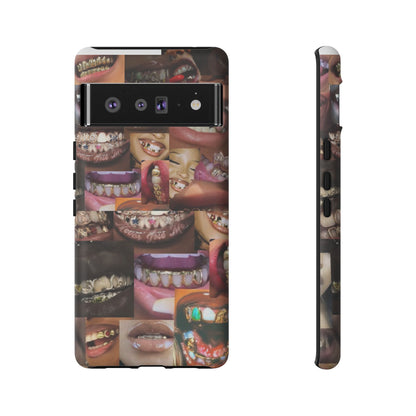 Gold Grillz Bold Phone Case, For The Culture Tough Phone Cover, Statement Accessory, Unique Tech Gift