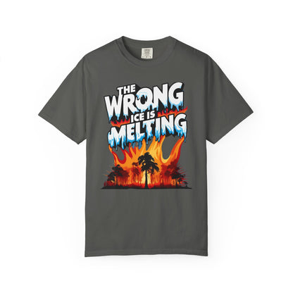 The Wrong Ice Is Melting Eco-Conscious Unisex T-Shirt - Climate Change Awareness Tee, Sustainable Fashion, Environmentalist Gift, Earth Day Apparel, Activism Top