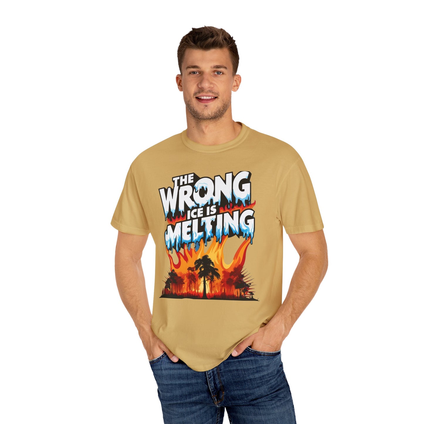 The Wrong Ice Is Melting Eco-Conscious Unisex T-Shirt - Climate Change Awareness Tee, Sustainable Fashion, Environmentalist Gift, Earth Day Apparel, Activism Top
