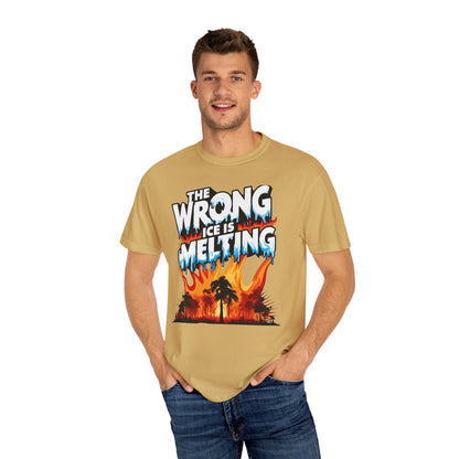 The Wrong Ice Is Melting Eco-Conscious Unisex T-Shirt - Climate Change Awareness Tee, Sustainable Fashion, Environmentalist Gift, Earth Day Apparel, Activism Top