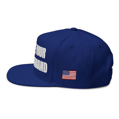 Embroidered Flat Bill Cap — "Divorce Your MAGA Husband" Statement Hat