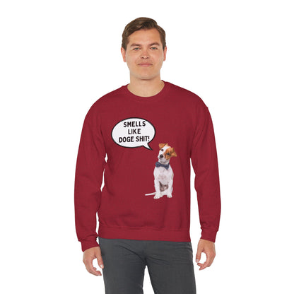Funny Dog Lover Sweatshirt - 'Smells Like Doge Sh*t!' Crewneck
