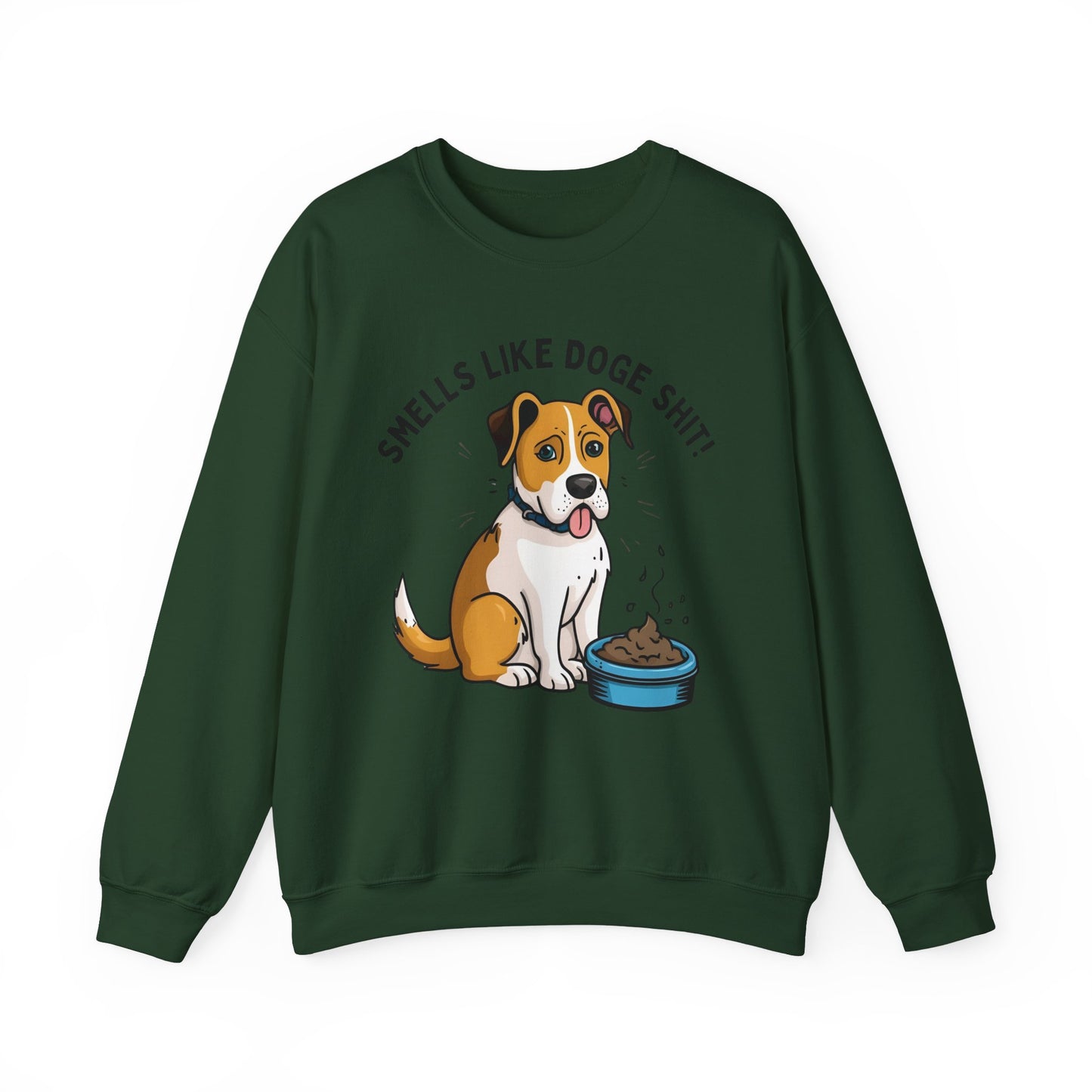 Funny Dog Lover Sweatshirt - 'Smells Like Doge Sh*t!' Crewneck