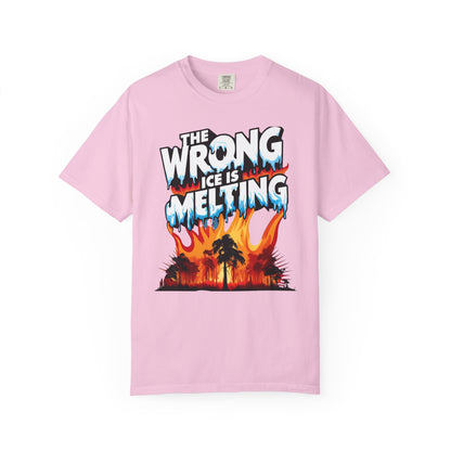 The Wrong Ice Is Melting Eco-Conscious Unisex T-Shirt - Climate Change Awareness Tee, Sustainable Fashion, Environmentalist Gift, Earth Day Apparel, Activism Top