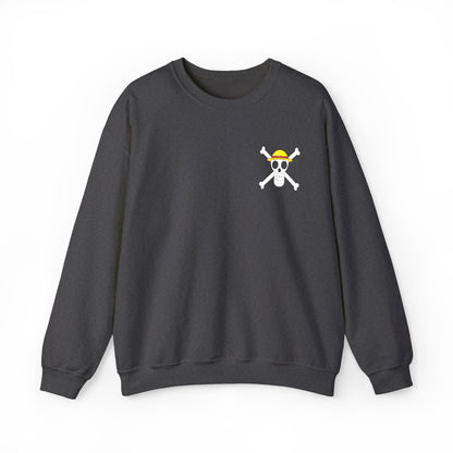 Straw Hat Pirates' Jolly Roger Embroidered Unisex Crewneck Sweatshirt