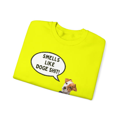 Funny Dog Lover Sweatshirt - 'Smells Like Doge Sh*t!' Crewneck