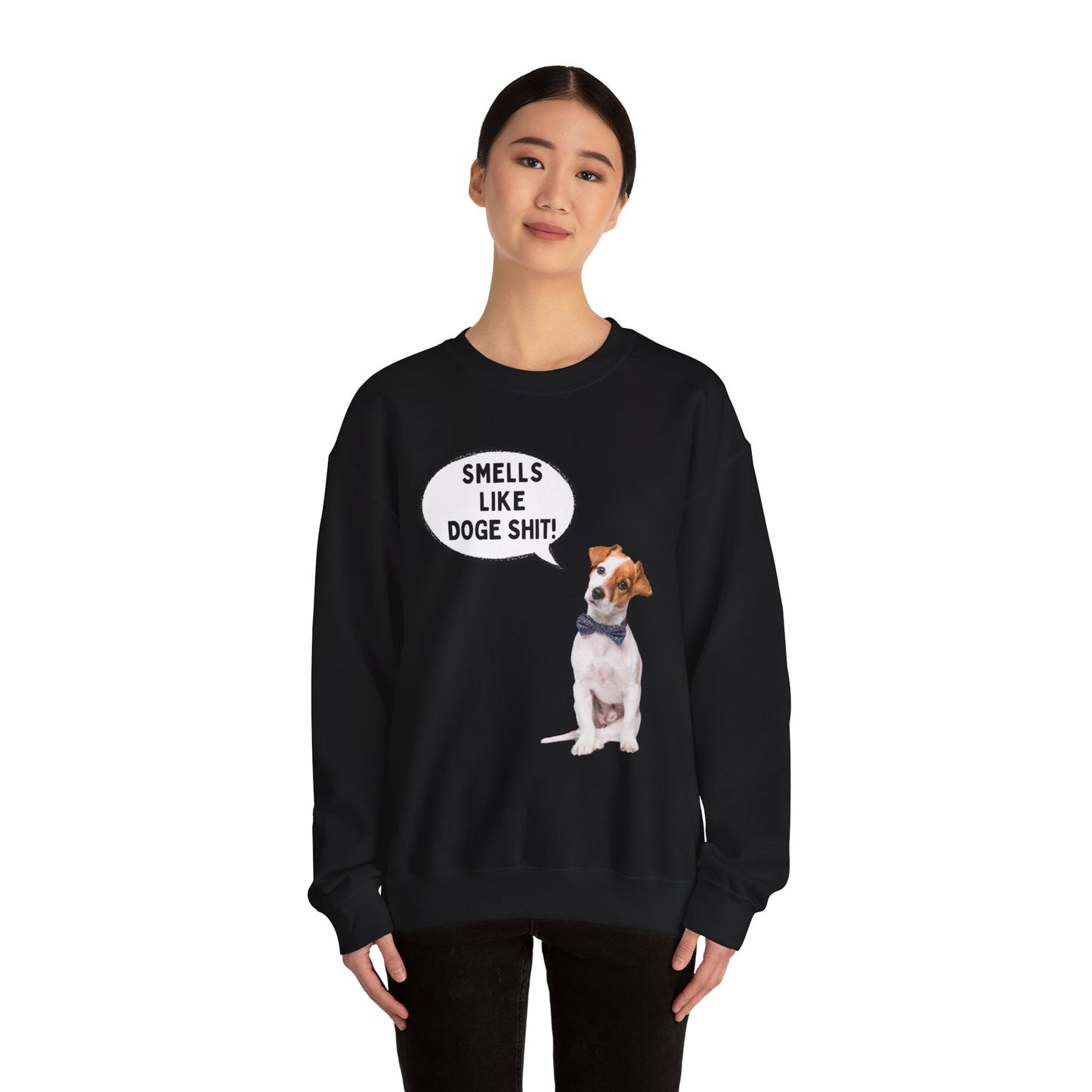 Funny Dog Lover Sweatshirt - 'Smells Like Doge Sh*t!' Crewneck