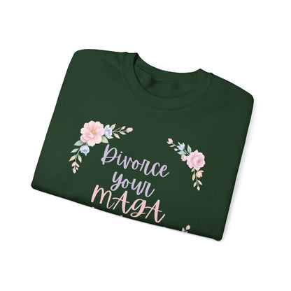 Divorce Your Mean Husband Floral Crewneck Sweatshirt