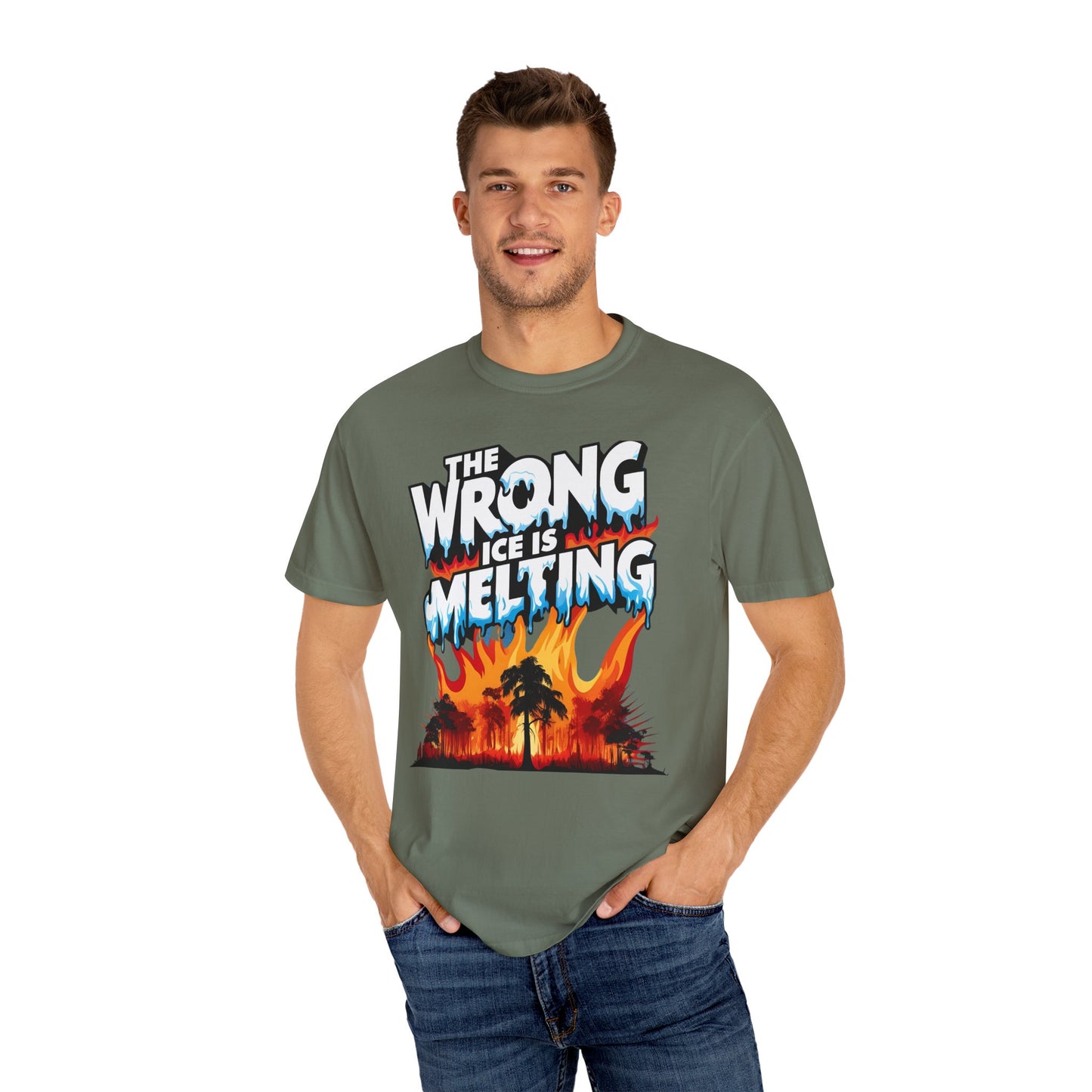 The Wrong Ice Is Melting Eco-Conscious Unisex T-Shirt - Climate Change Awareness Tee, Sustainable Fashion, Environmentalist Gift, Earth Day Apparel, Activism Top
