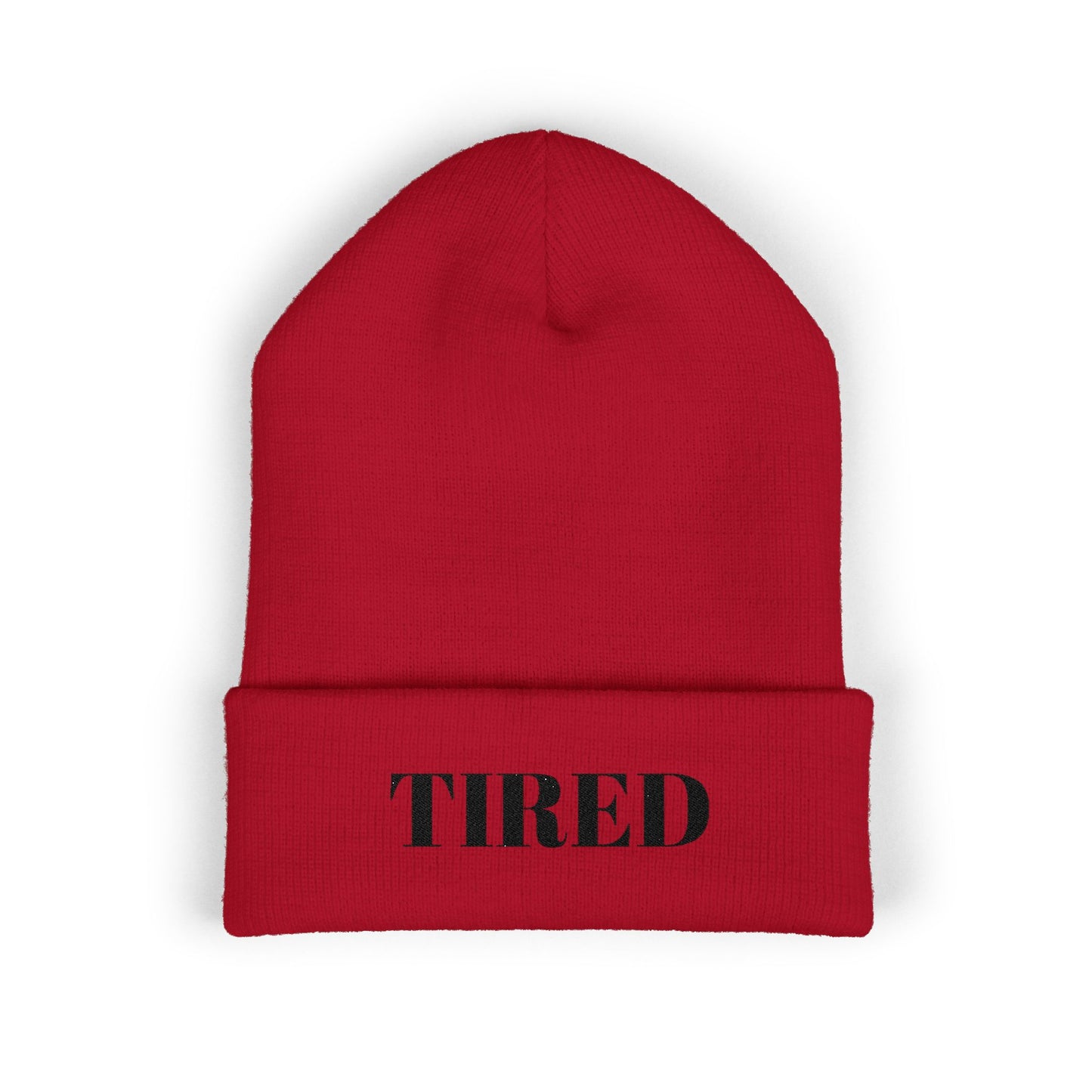 Tired Cuffed Beanie, Embroidered Beanie Hat, Eco-Friendly Accessories, Winter Warm Hat