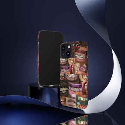 Gold Grillz Bold Phone Case, For The Culture Tough Phone Cover, Statement Accessory, Unique Tech Gift