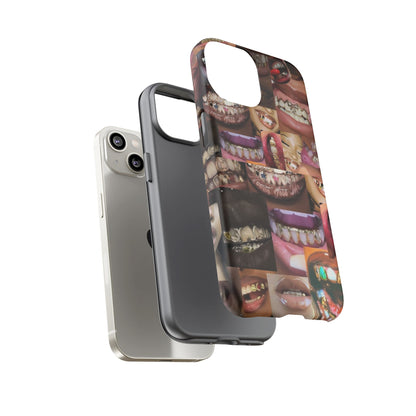 Gold Grillz Bold Phone Case, For The Culture Tough Phone Cover, Statement Accessory, Unique Tech Gift