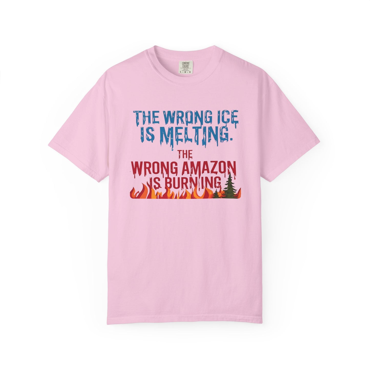 The Wrong Ice Is Melting The Wrong Amazon Is Burning Eco-Conscious Unisex T-Shirt - Climate Change Awareness Tee