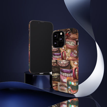 Gold Grillz Bold Phone Case, For The Culture Tough Phone Cover, Statement Accessory, Unique Tech Gift