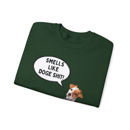 Funny Dog Lover Sweatshirt - 'Smells Like Doge Sh*t!' Crewneck