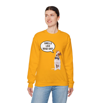 Funny Dog Lover Sweatshirt - 'Smells Like Doge Sh*t!' Crewneck
