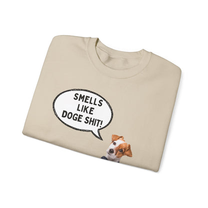 Funny Dog Lover Sweatshirt - 'Smells Like Doge Sh*t!' Crewneck