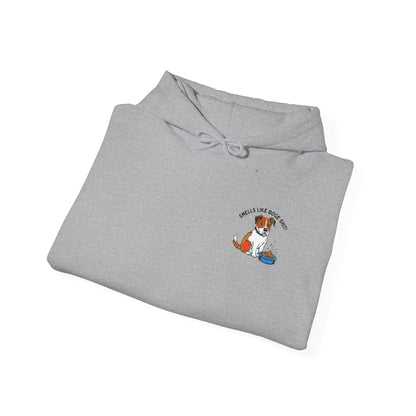 "Smells Like Doge Shit" Embroidered Unisex Heavy Blend Hooded Sweatshirt - Empowering Comfort for Every Occasion
