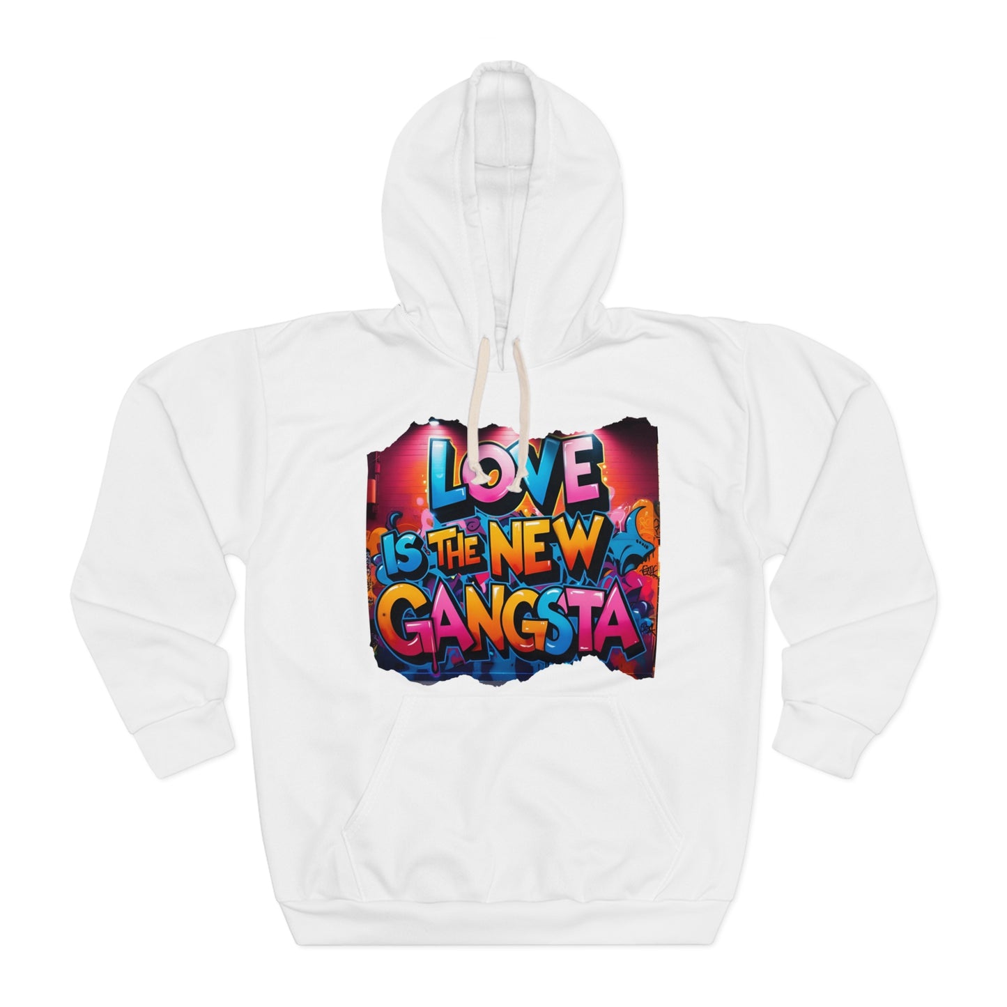 Love is The New Gangsta - Unisex Pullover Hoodie (AOP)