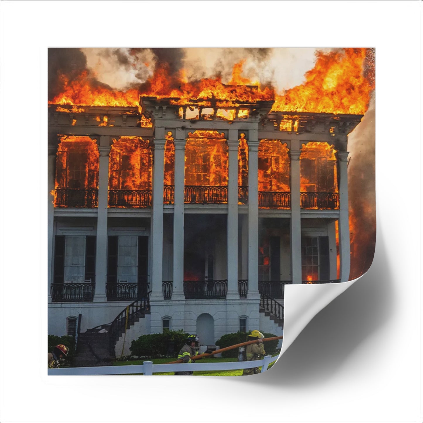Nottoway Plantation Square Stickers, Design for outdoor or indoor Home Decor, Juneteenth Gifts